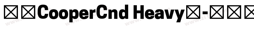 字体CooperCnd Heavy图字体转换